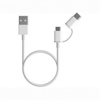 Xiaomi Mi USB Cable 2-in-1 (Micro USB and Type C) 30 cm White EU SJV4083TY