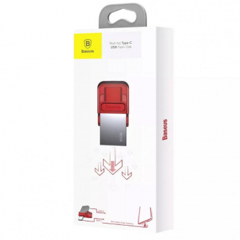 Baseus Converter Red-hat Type-C to USB Flash Disk 32GB Black body + Red cover (ACAPIPH-EA9)