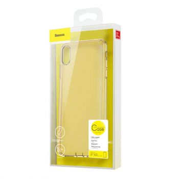 Baseus iPhone Xr case Simplicity (dust-free) Transparent Gold (ARAPIPH61-A0V)