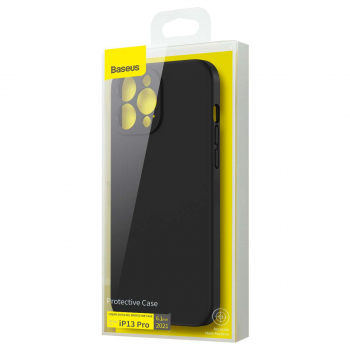 Baseus iPhone 13 Pro case Liquid Silica Gel Protective Black (ARYT000101)