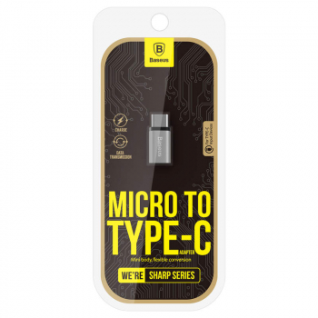 Baseus Converter Sharp Micro USB To Type-C Sky Gray (CATYPEC-DL0G)