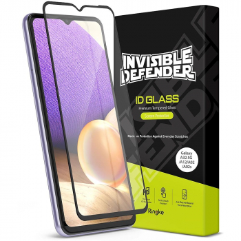 Ringke Galaxy A32 5G/A12/A02/A02s Screen Protector Invisible Defender ID Tempered Glass Black
