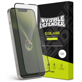 Ringke iPhone 13 mini Screen Protector Invisible Defender ID Tempered Glass Black