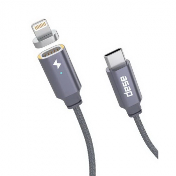 Chargeasap Type C-Lightning Magnetic cable set 1.2m Gunmetal