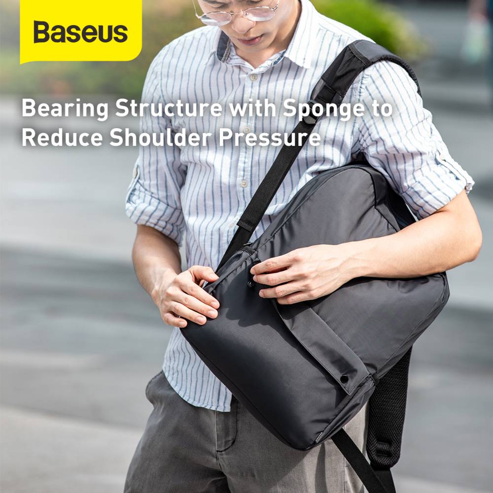 Baseus Bag Basics Series Computer Backpack 16 inch (size: 300 x 416 x 110 mm) Dark Gray (LBJN-F0G)
