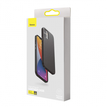 Baseus iPhone 12 mini case Original Magnetic Leather Black (LTAPIPH54N-YP01)