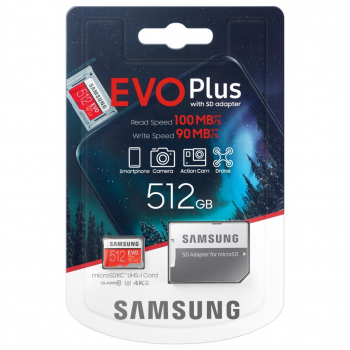 Samsung MicroSD Card EVO+ 512GB Class10 + Adapter MB-MC512HA/EU