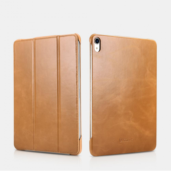 iCarer iPad Pro 12.9 (2018) Case Vintage Genuine Leather Khaki