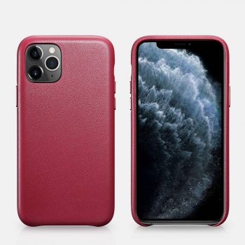 iCarer iPhone 11 Pro Max (6.5) Case Original Real Leather Red