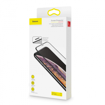 Baseus iPhone Xr 0.23 mm Full-Screen curved T-Glass Cellular Dust Prevention Black (SGAPIPH61-WA01)