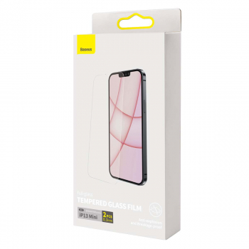 Baseus iPhone 13 mini 0.3 mm Full-glass Tempered Glass (2pcs/pack+Pasting Artifact) Transparent (SGBL020002)