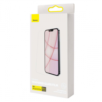 Baseus iPhone 13/13 Pro 0.3 mm Full-glass Tempered Glass (2pcs/pack+Pasting Artifact) Transparent (SGBL020102)