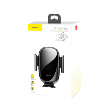 Baseus Car Mount Smart Gravity Phone holder Air Vent Bracket Electric Auto Lock Black (SUGENT-ZN01)