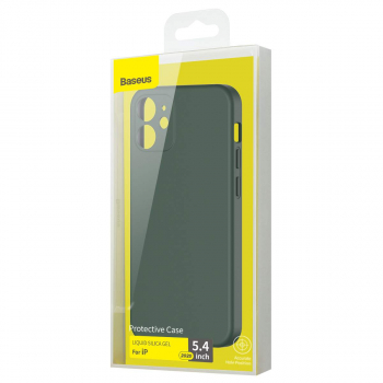 Baseus iPhone 12 mini case Liquid Silica Gel Dark green (WIAPIPH54N-YT6A)