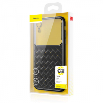 Baseus iPhone Xr case Glass & Weaving Black (WIAPIPH61-BL01)