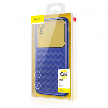 Baseus iPhone Xr case Glass & Weaving Blue (WIAPIPH61-BL03)