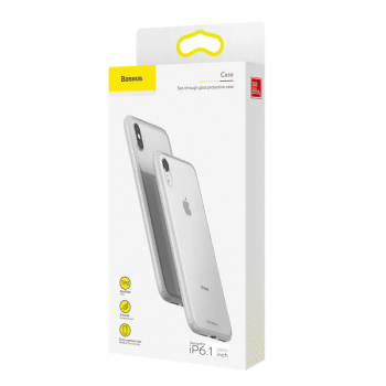 Baseus iPhone Xr case See-through Glass Protective White (WIAPIPH61-YS02)