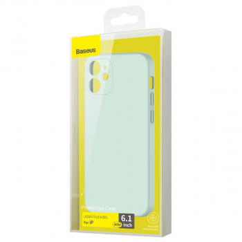 Baseus iPhone 12/12 Pro case Liquid Silica Gel Mint green (WIAPIPH61N-YT6B)