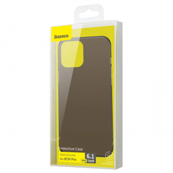 Baseus iPhone 12/12 Pro case Frosted Glass Black (WIAPIPH61P-WS01)