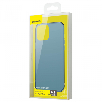 Baseus iPhone 12/12 Pro case Frosted Glass Navy blue (WIAPIPH61P-WS03)