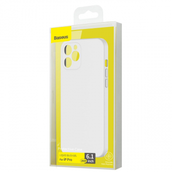 Baseus iPhone 12/12 Pro case Liquid Silica Gel Ivory white (WIAPIPH61P-YT02)