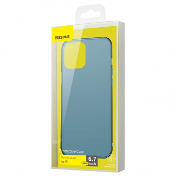 Baseus iPhone 12 Pro Max case Frosted Glass Navy blue (WIAPIPH67N-WS03)