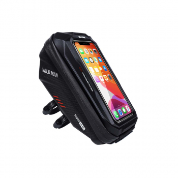 WILDMAN Bicycle bag XS1 Touch Screen Cycling Handlebar Front Phone Pouch Frame Bicycle Bike Bag, Waterproof 1L Black