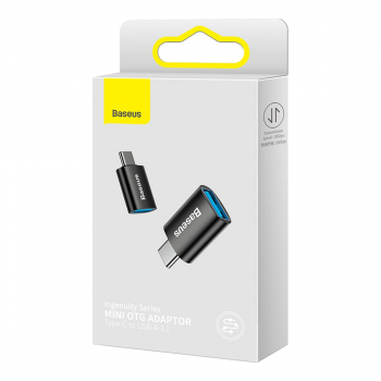 Baseus Converter Ingenuity Series Mini OTG Adaptor USB-A 3.1 Female to Type-C Male Black (ZJJQ000001)
